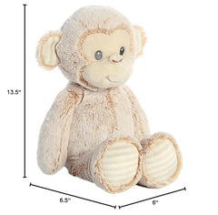 Aurora Marlow Monkey plush, fabric detail, high-quality materials for endless cuddles.