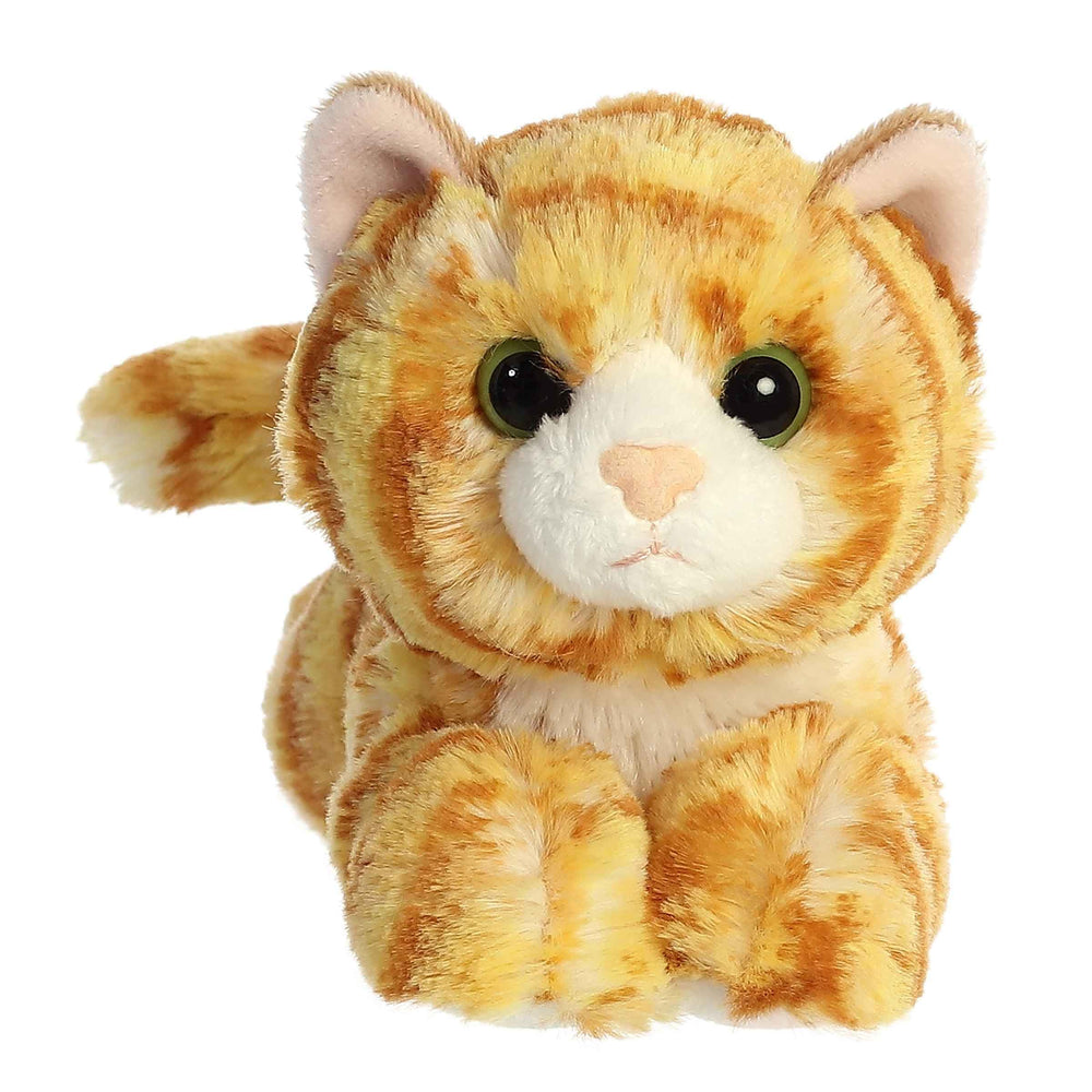 Aurora Ginger Cat resting on belly for easy, engaging play for all ages
