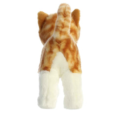 Aurora Miyoni orange tabby plush texture close-up, soft fabric feel.