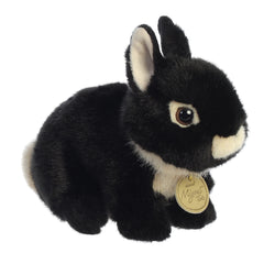 Aurora Miyoni Tots Netherland Dwarf Bunny with black fur, a soft decor accent for bedrooms