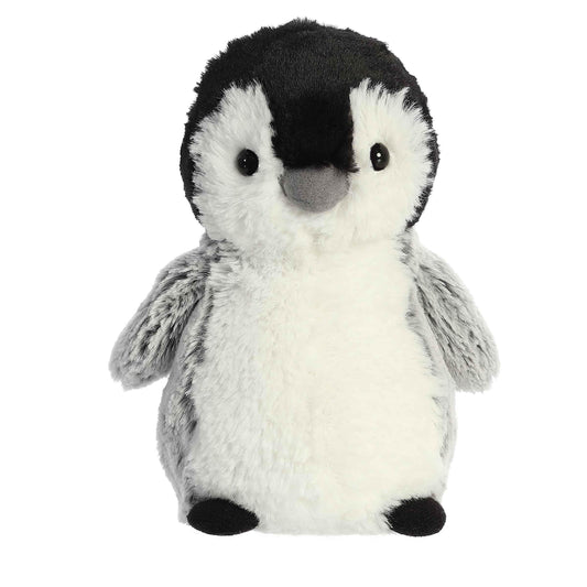 Aurora Pippin Penguin mini Flopsie 6.5-inch plush, perfect for cuddling and travel.