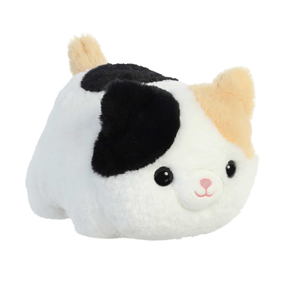 Aurora Spudsters Callie Cat plush in tri-color calico pattern for playful hugs.