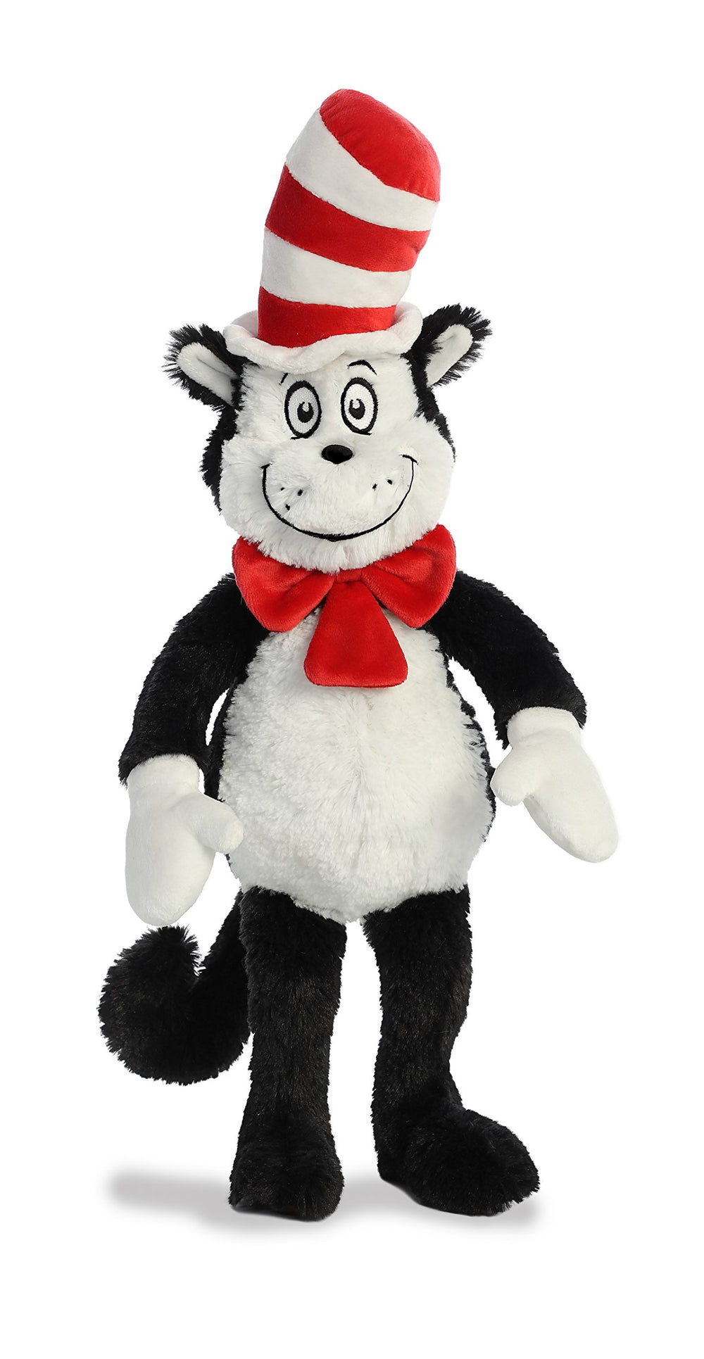 Aurora Whimsical Cat in the Hat plush face close-up shows soft fur for cuddling