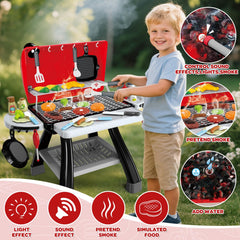 AuroTops two-level grill enables spacious pretend grilling with friends.