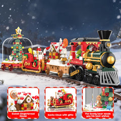 AuroTops mini Christmas tree inside the train boosts festive display.