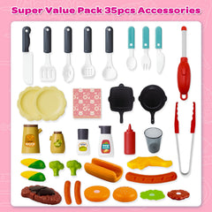 AuroTops pink kitchen playset encouraging hands-on cooking pretend play