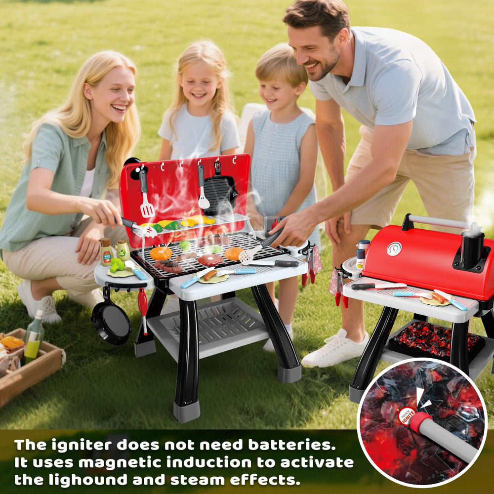 AuroTops realistic smoke and sizzle simulate barbecue safely during play.