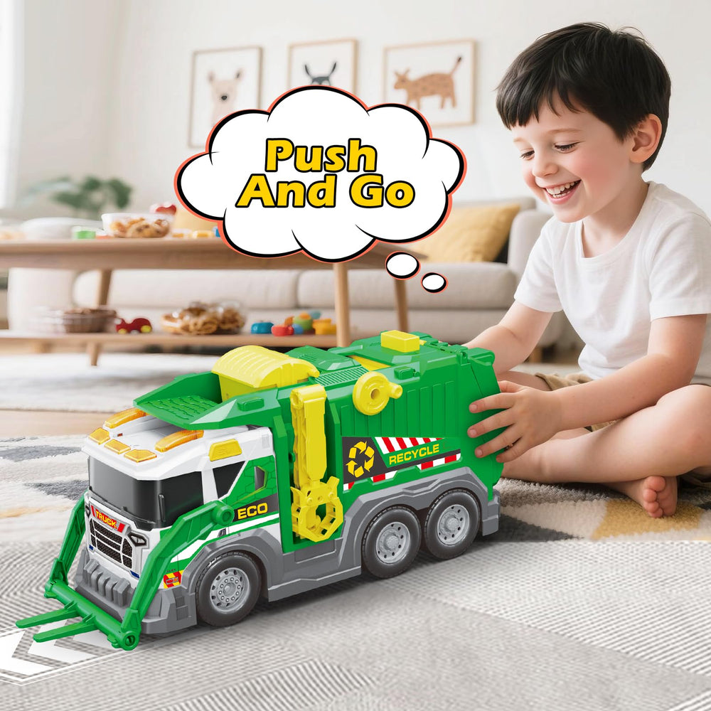 AuroTops front dump bucket enables realistic dumping actions during play