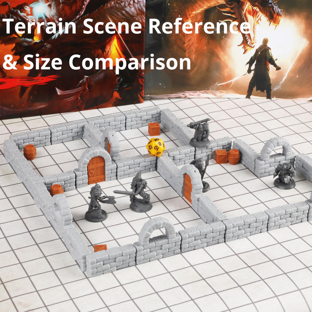 AUSPDICE Dungeon Doors offer sturdy access for quick map reconfiguration.