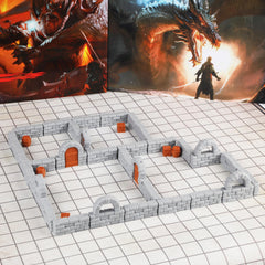 AUSPDICE Dungeon Walls provide durable modular pieces for flexible 28mm terrain layouts.