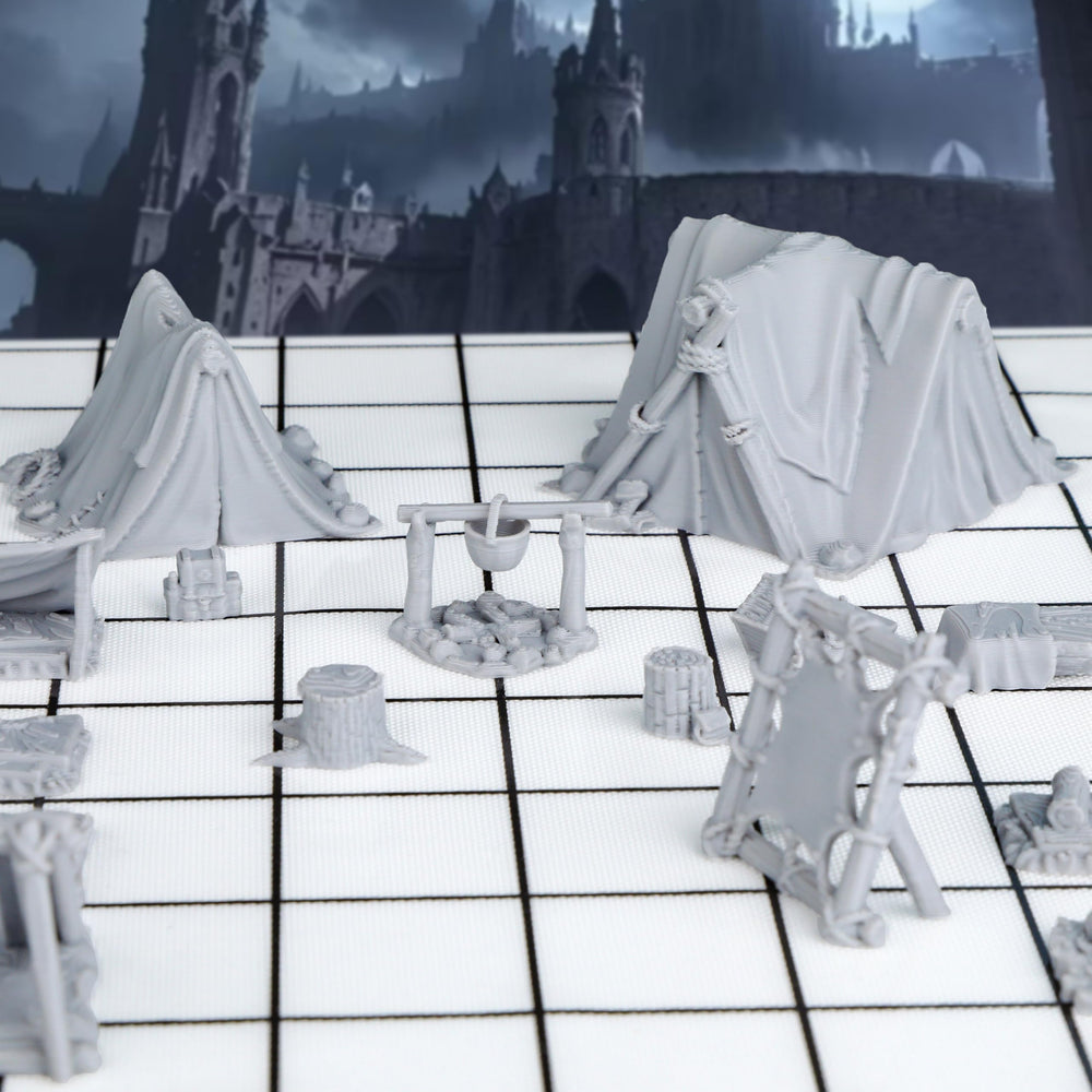 Auspdice high-detail 3D printed miniatures with durability for frequent play.