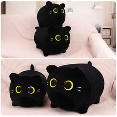 Auspicious Beginning Black Cat Plush as decorative and cozy home accent