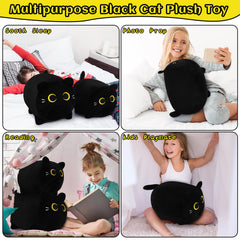 Auspicious Beginning Cat plush in a living room as playful decor.