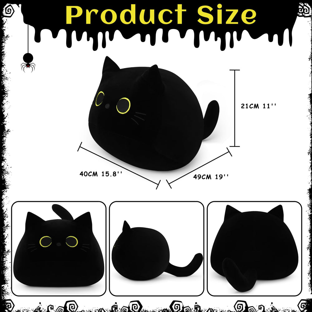 Auspicious Beginning black cat plush nose beard detail