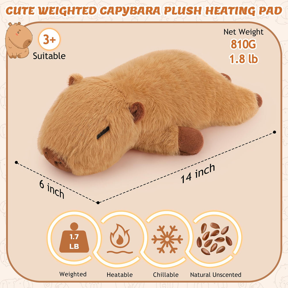 Auspicious Beginning Capybara heating pad flat design for versatile targeting