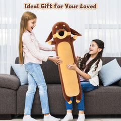 Auspicious Beginning dachshund plush vacuum-packed image before fluffing to shape.