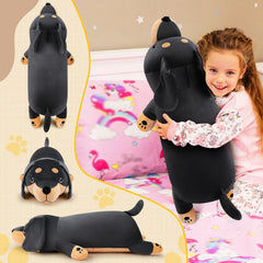 Auspicious Beginning dachshund plush in a cozy room setting as decor
