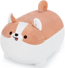 Auspicious Beginning giant corgi plush for decorative cuddles and comforting moments