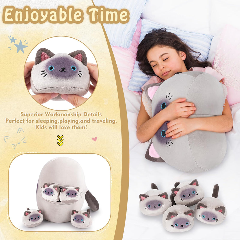 Auspicious Beginning gift-ready cat plush for kids and friends