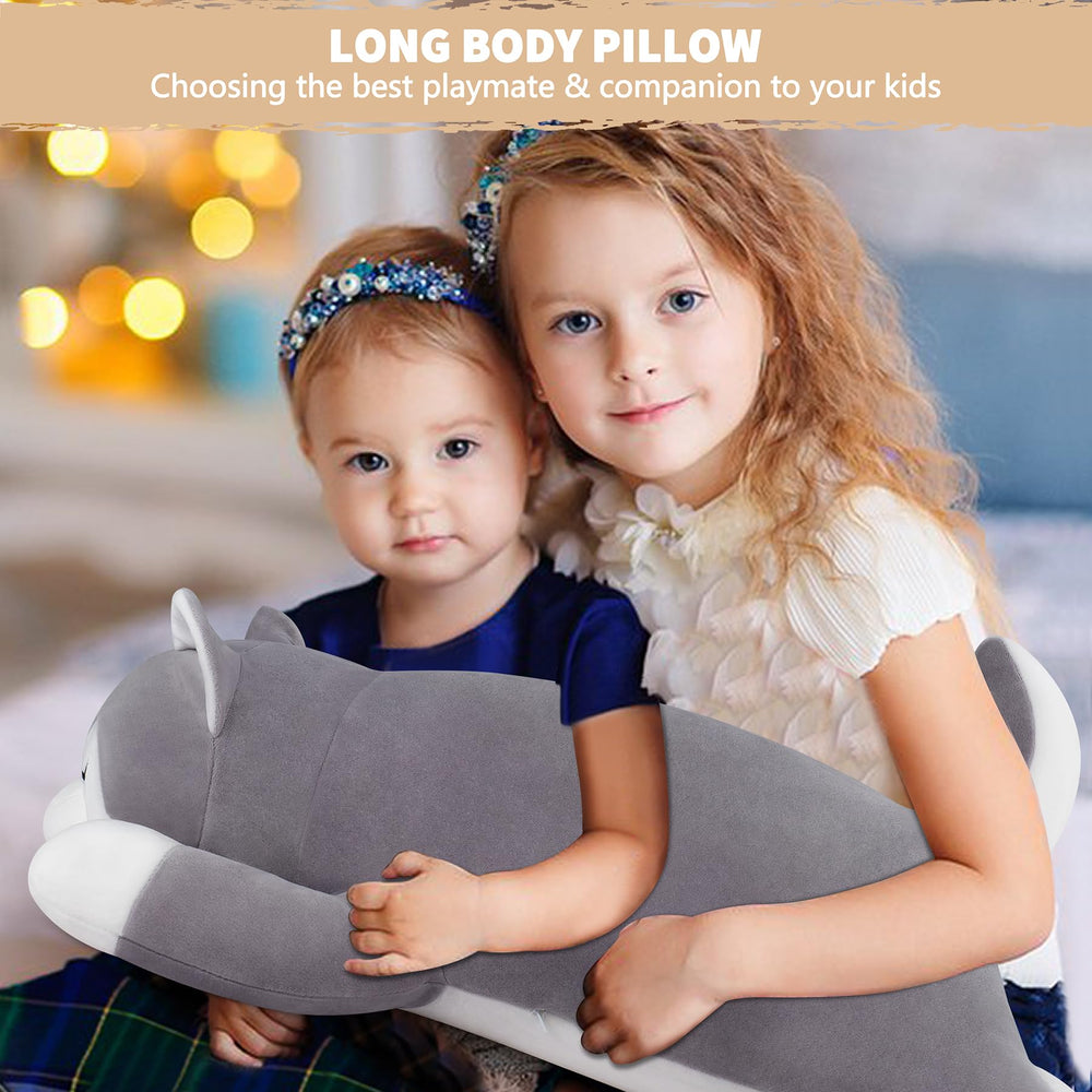 Auspicious Beginning husky plush pillow makes a charming gift for kids and friends.