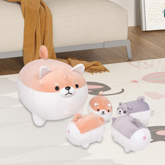 Auspicious Beginning large 16-inch Shiba Inu plush for cuddle-worthy decor.