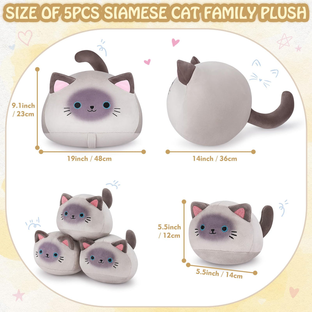 Auspicious Beginning four baby kittens plush for playful nesting