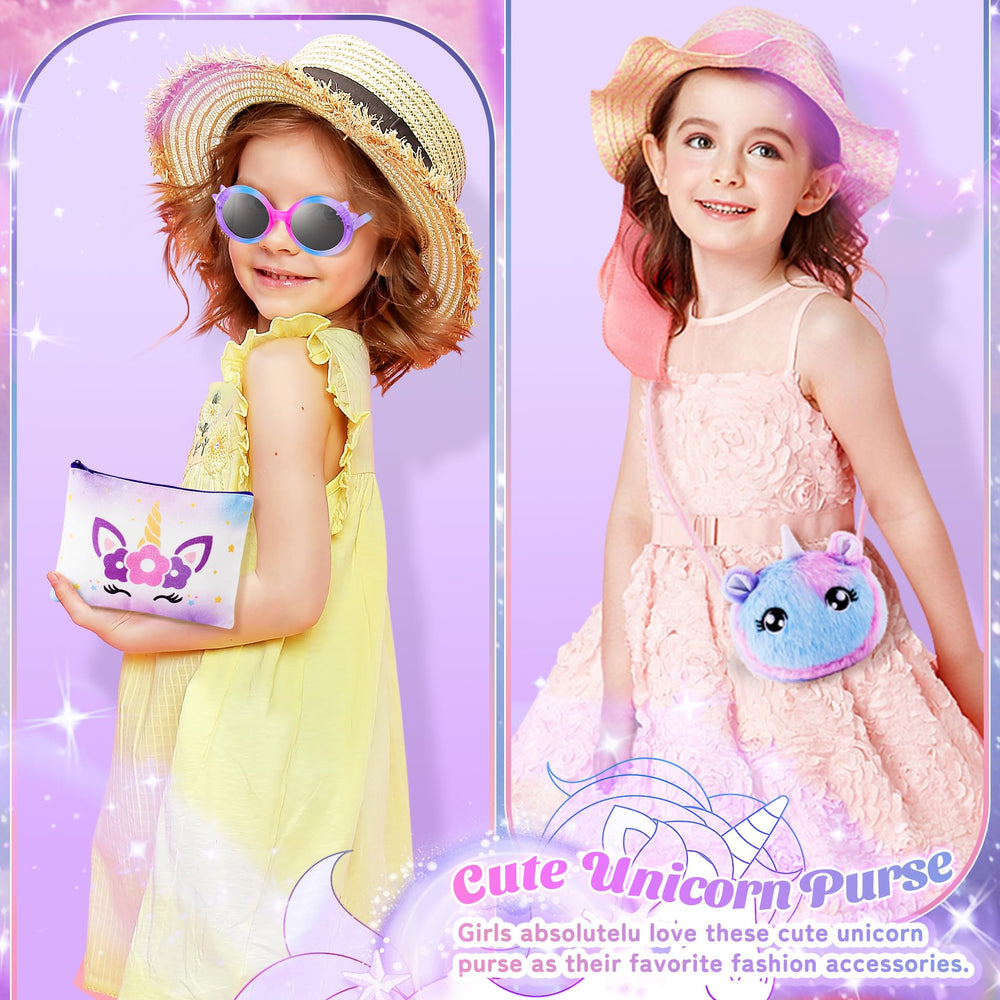 Auspicious Beginning unicorn crossbody bag stores small treasures during outings.