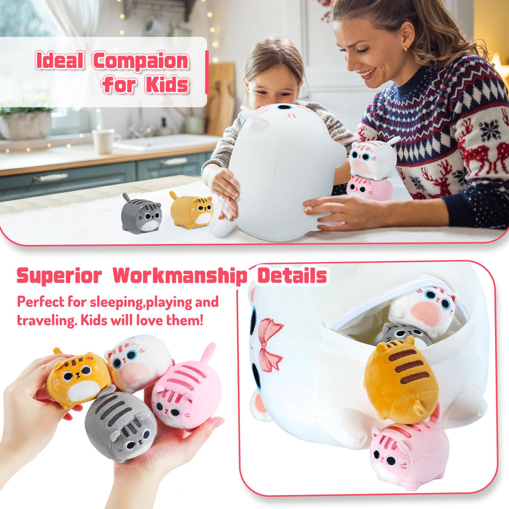 Auspicious Beginning cat plush gift pack, ideal for birthdays or holidays.