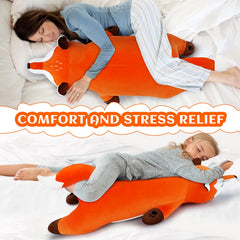 Auspicious Beginnings 30-inch fox plush gift perfect for birthdays or holidays.