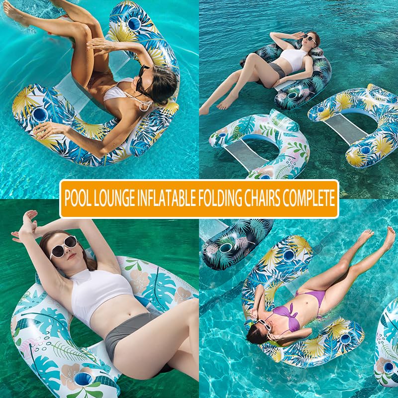 Auspicious Rain tropical-print floats add vibrant style to any pool party.