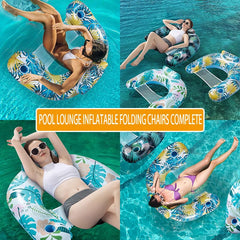 Auspicious Rain tropical-print floats add vibrant style to any pool party.