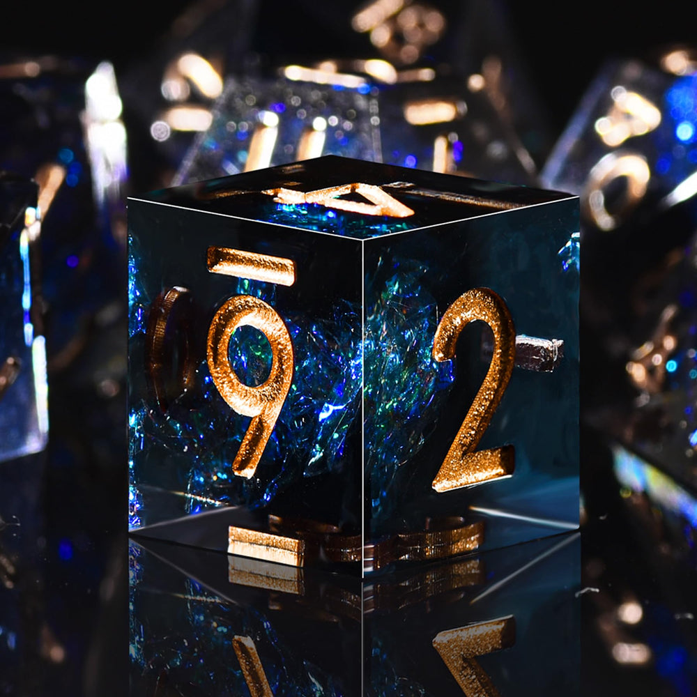 AUSTOR Dark Star D% die shown for versatile outcomes