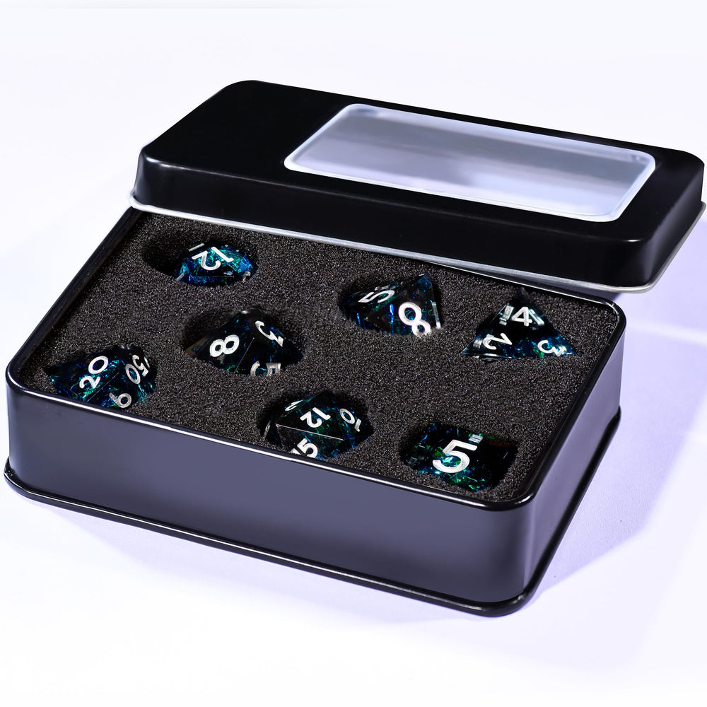 AUSTOR DND dice set ideal for tabletop RPGs, MTG, and family game nights.