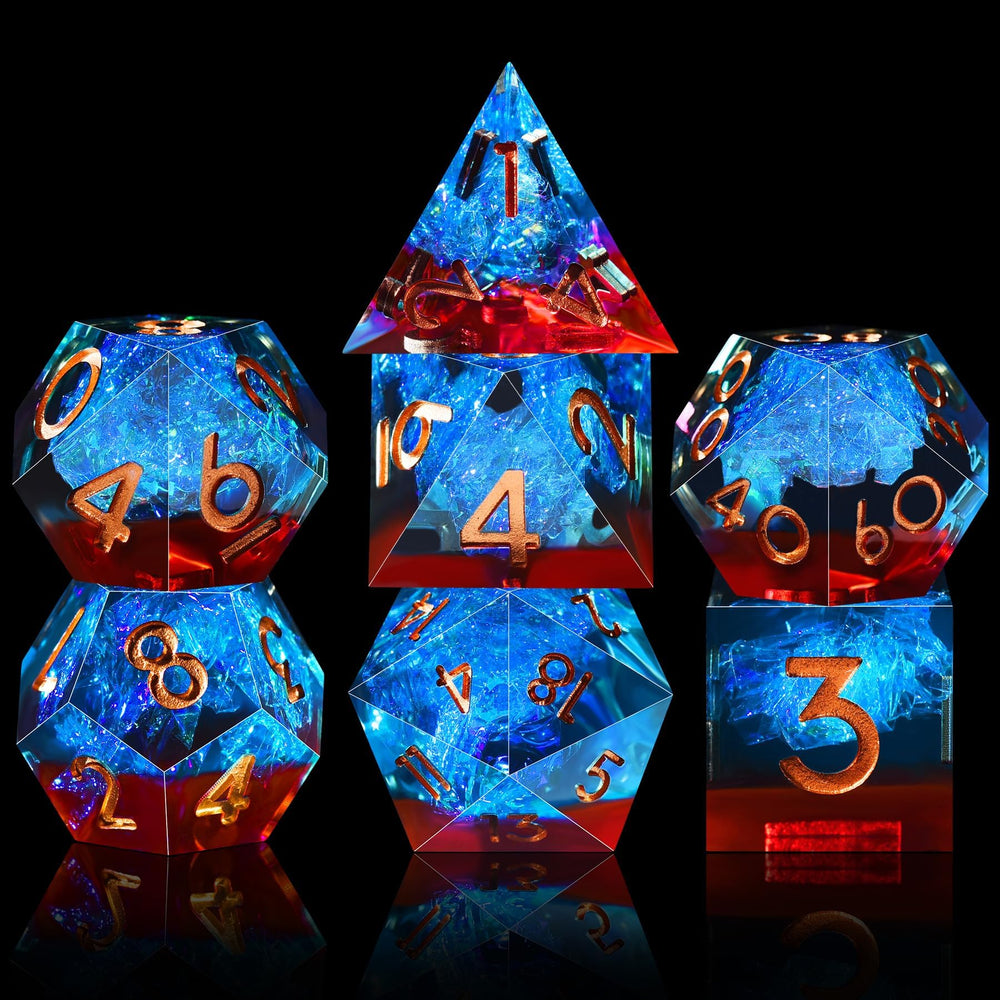 AUSTOR sharp-edge dice with mirror finish for precise game rolls.