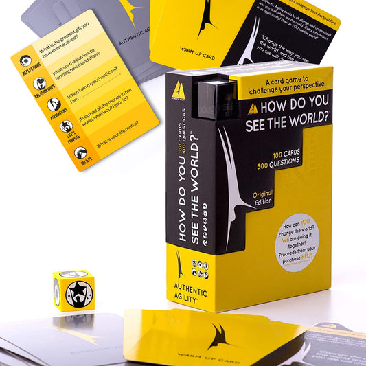 Authentic Agility How Do You See The World deck cover inviting thoughtful conversations.