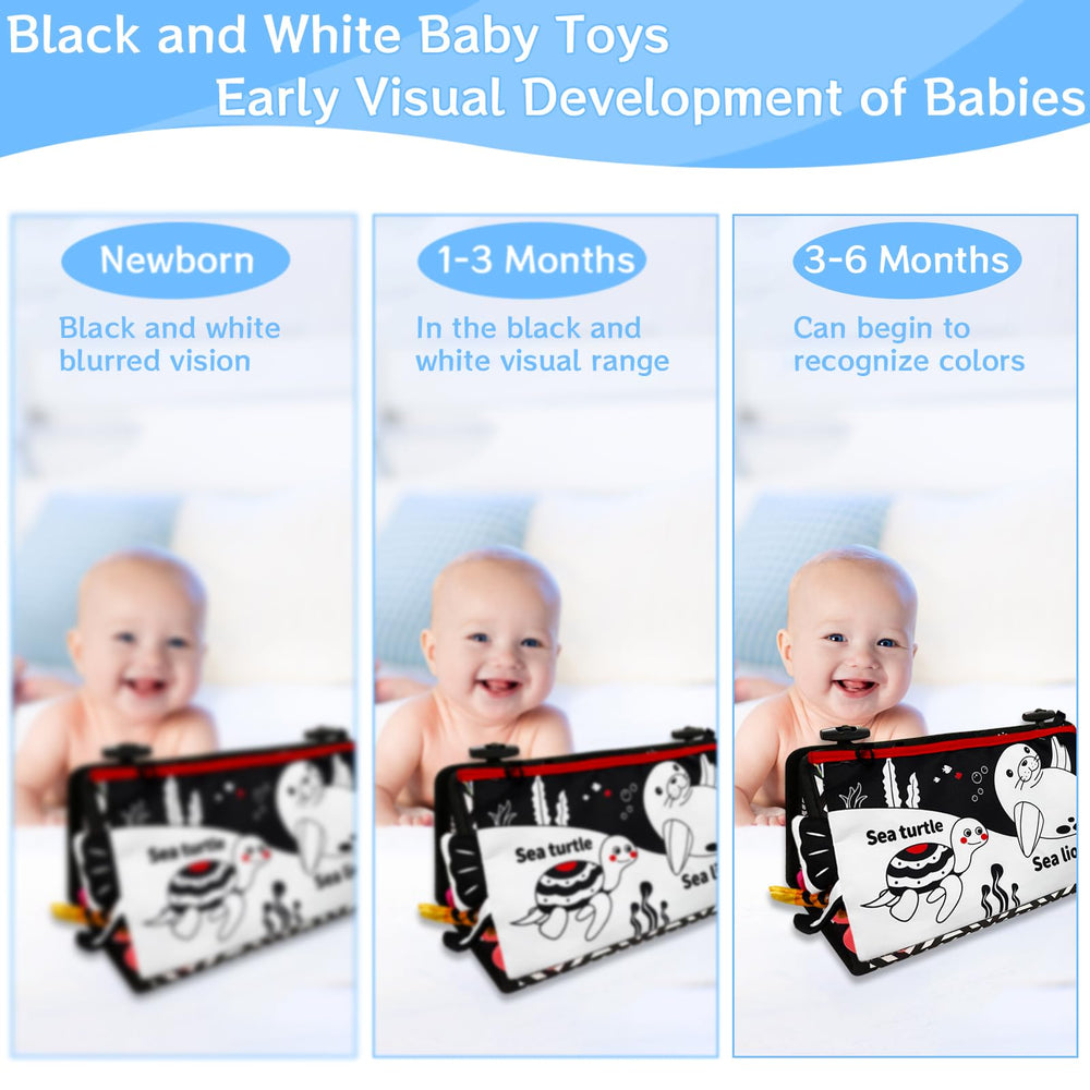 Autumety high-contrast mirror captures newborn attention during play