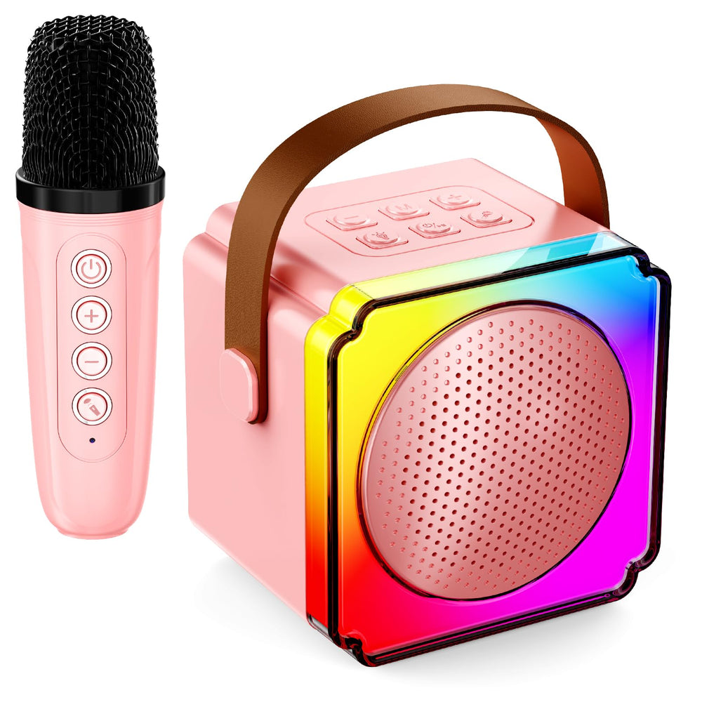 AUUGUU karaoke machine front view for kid-friendly home parties.