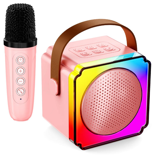 AUUGUU karaoke machine front view for kid-friendly home parties.