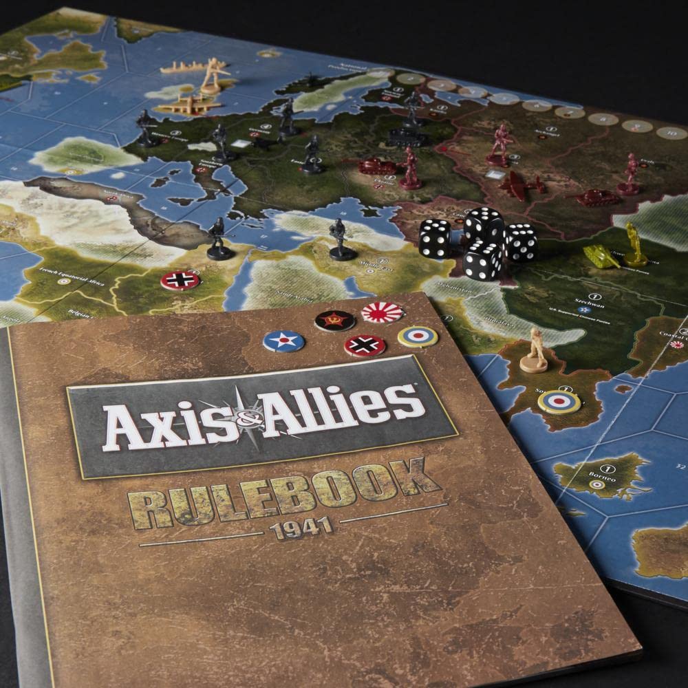 Avalon Hill Axis 1941 setup guide showing easy five-player arrangement.
