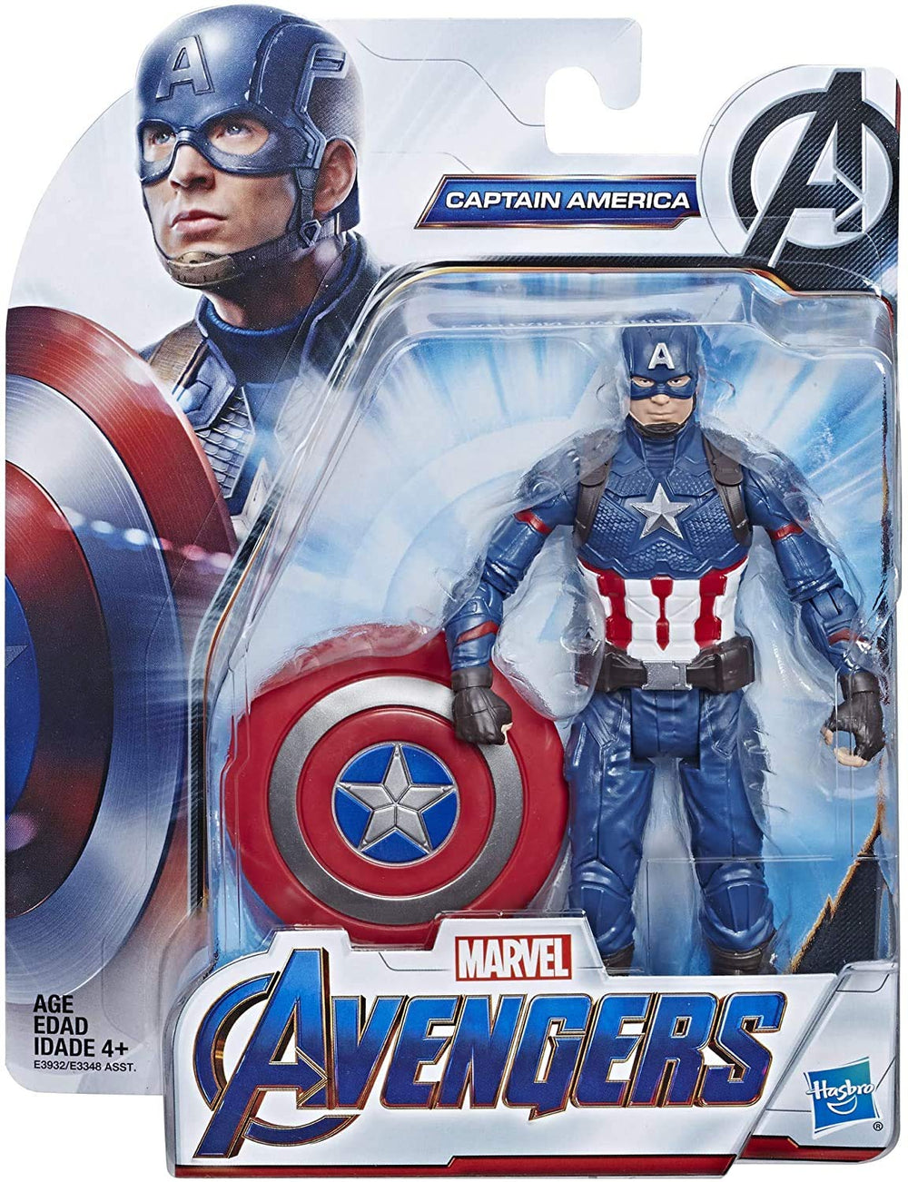 Captain America 6-Inch figure with shield accessory for battle action.