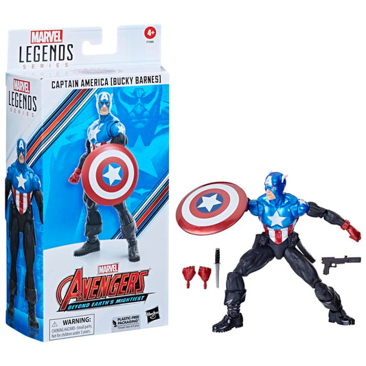 Avengers Captain America Bucky Barnes 15cm full-figure front, ideal for display by fans.