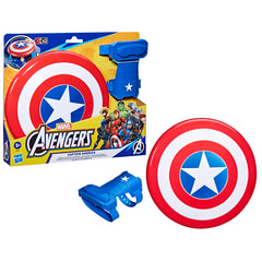 Avengers Captain America shield can be removed and thrown like a disc.