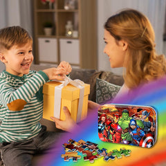 AVENGERS compact puzzle set is great for home, car, or classroom use.