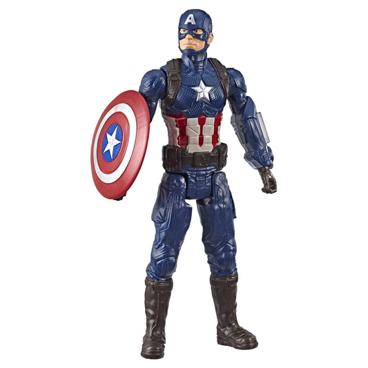 Avengers Captain America 12-inch figure front pose with shield for display and play