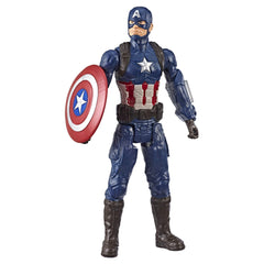 Avengers Captain America 12-inch figure front pose with shield for display and play
