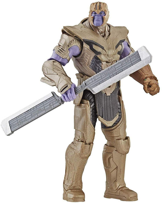 Avengers Endgame Warrior Thanos Deluxe figure front view for dynamic posing and display