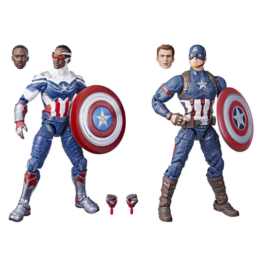 Avengers Marvel Legends Captain America 2-Pack Steve Rogers front view showing premium MCU detail.