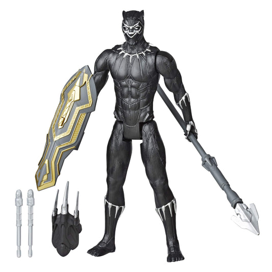 Avengers Black Panther figure with Blast Gear launcher for action-packed play