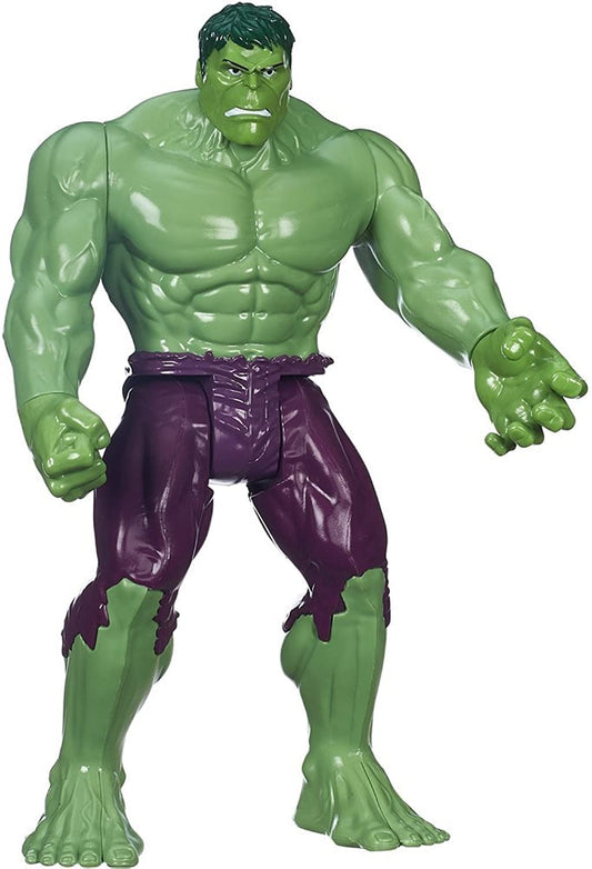 Avengers Titan Hero Hulk figure front view highlights gamma-green color for display.