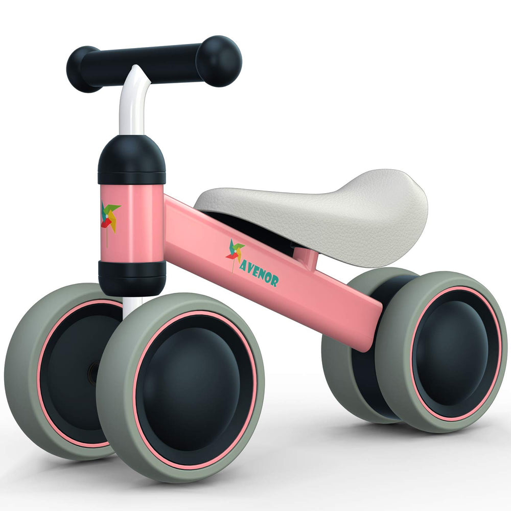 Avenor Baby Balance Bike front view with stable four-wheel design for early confidence.